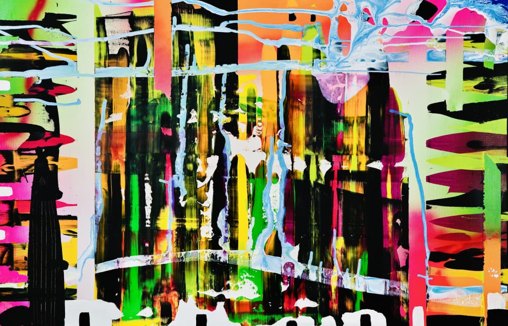 Vibrant Urban Abstract by Fredrik Olsen — canvas wall art