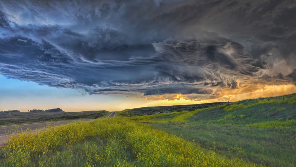 Golden Hour Storm by Jun Zuo — canvas wall art