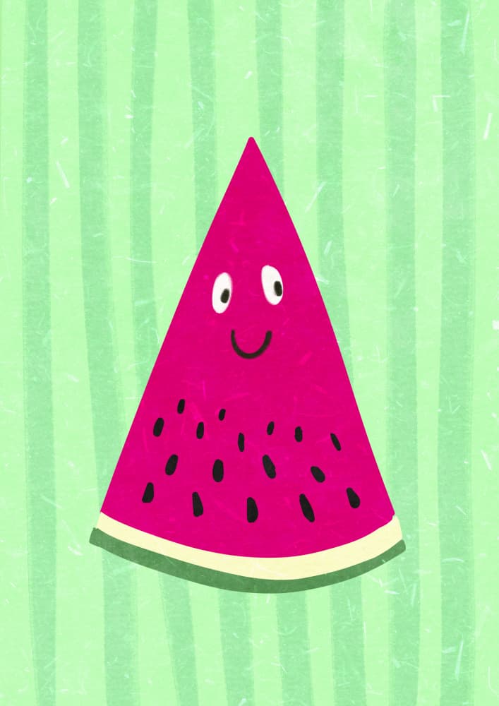 Hello watermelon by Raissa Oltmanns — canvas wall art