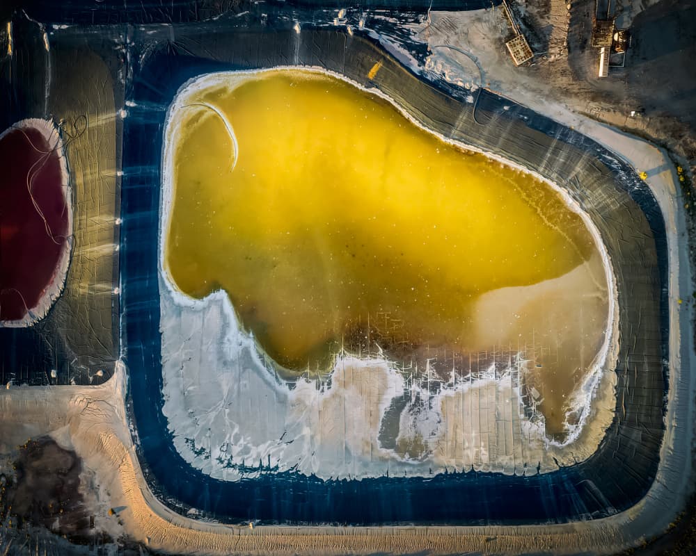 Abstract Salt Ponds by Shenshen Dou — canvas wall art