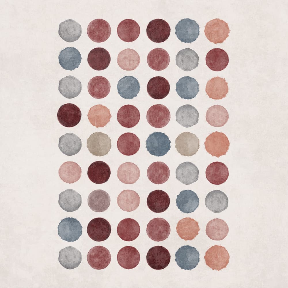 Vintage Dot Spectrum by Emel Tunaboylu — canvas wall art