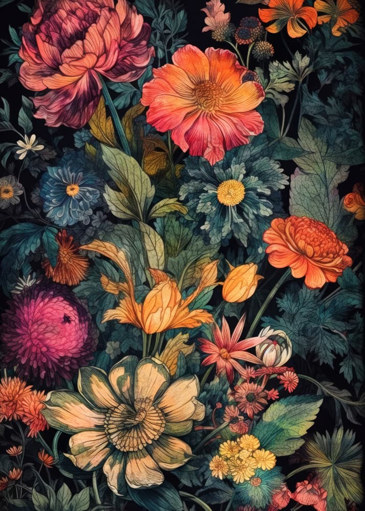Meadow flowers 2 by Justyna Jaszke — canvas wall art