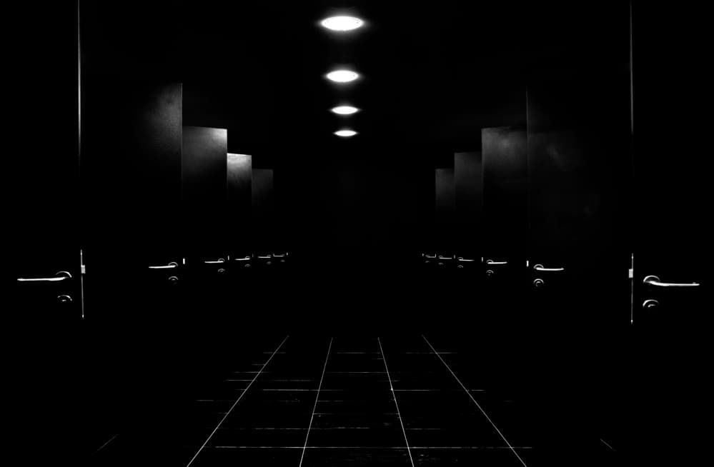 Mysterious Hallway Doors by Anna Niemiec — canvas wall art