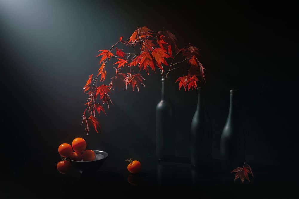 Moody Autumn Still Life by Lydia Jacobs — canvas wall art