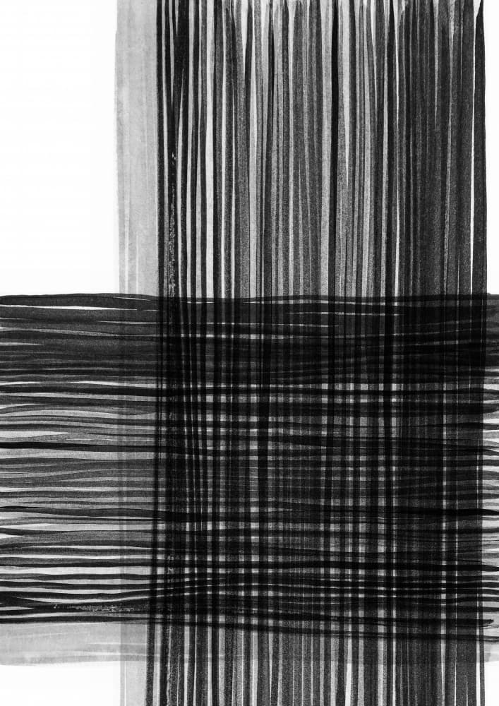 Black And Gray Lines Creating A Grid Pattern by Shot by Clint — canvas wall art