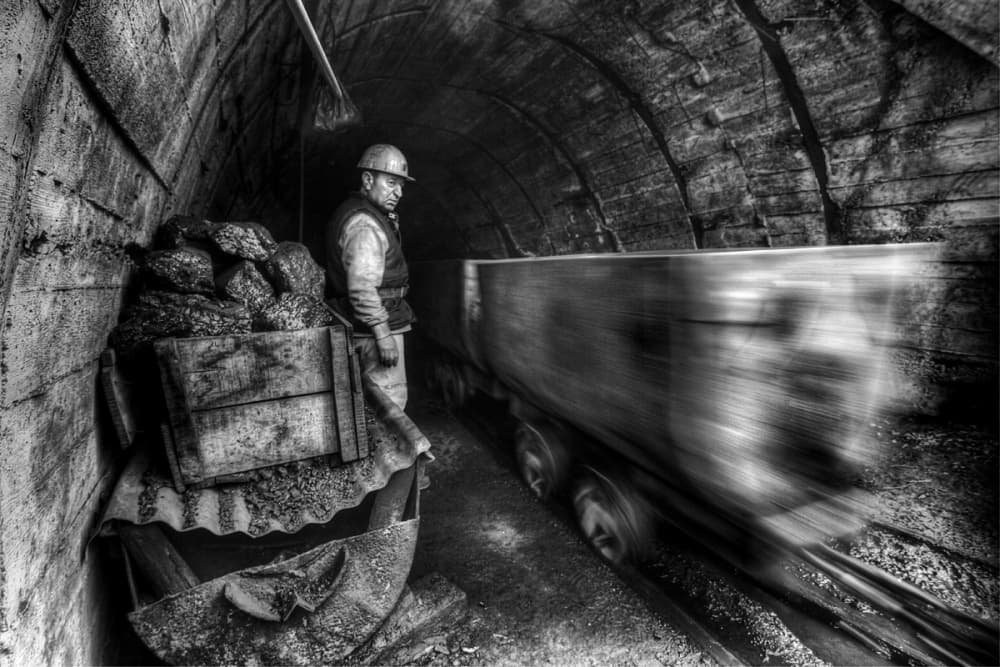 Gritty Underground Miner by Emine Basa — canvas wall art