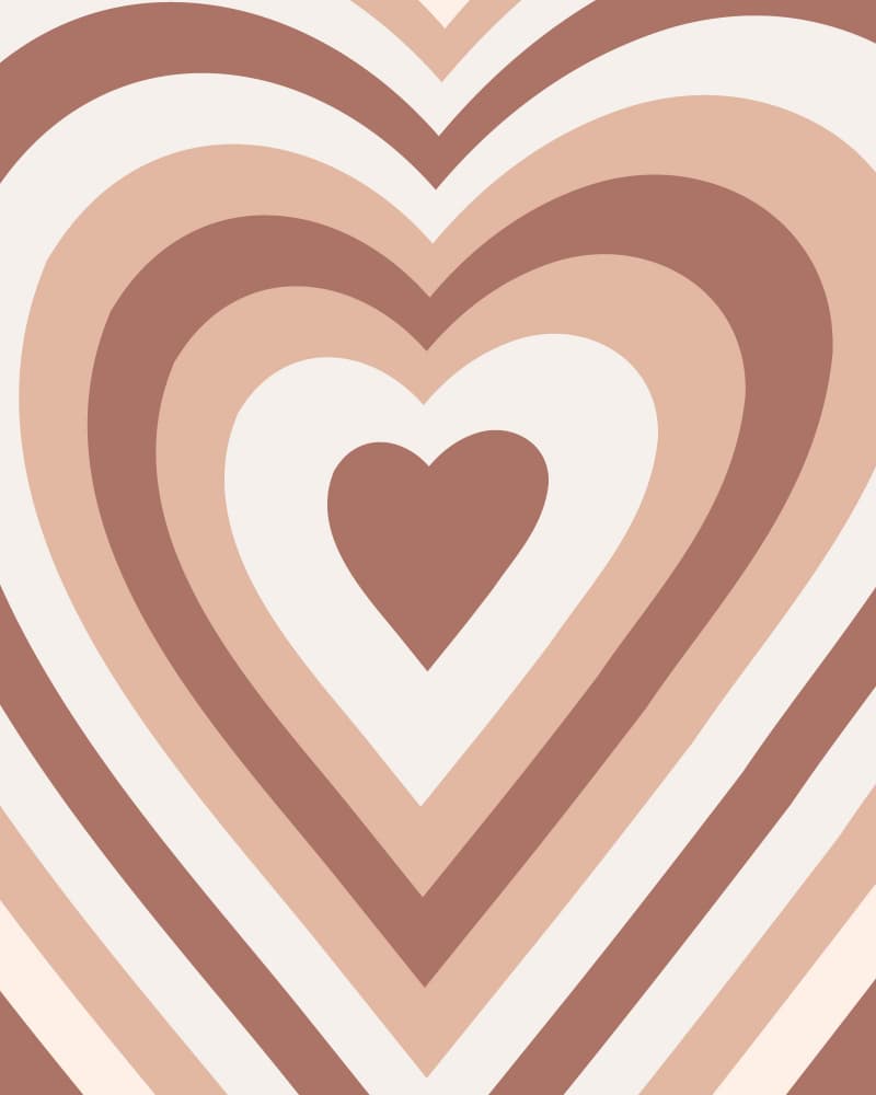 Earthy Heart Ripple by KsanaKalpa — canvas wall art