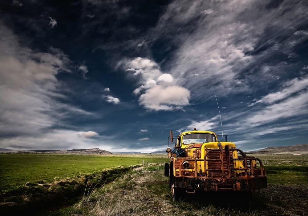 Rusty Yellow Truck by Þorsteinn H. Ingibergsson — canvas wall art