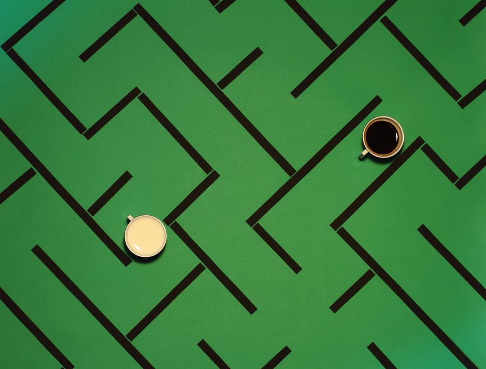 Coffee Maze Journey by Alfredo Lemos — canvas wall art