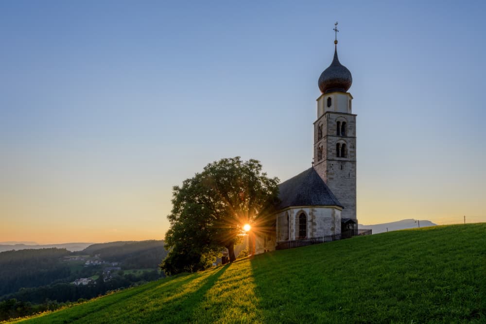 Golden Hour Church Sunset by Marco Galimberti — canvas wall art