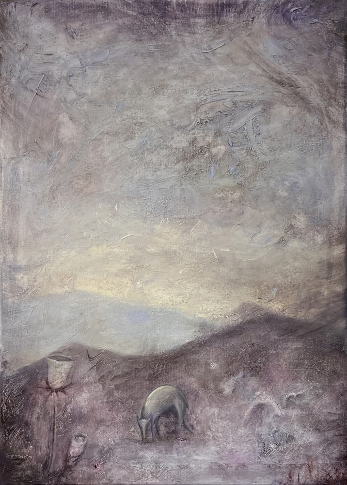 Solitude in Grey by Christina Misuro — canvas wall art