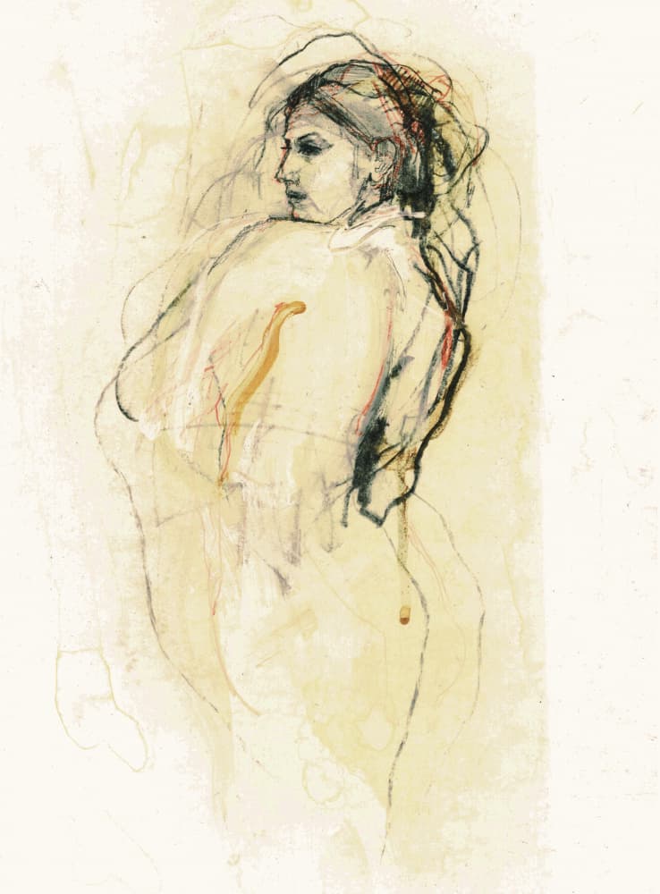 Expressive Female Figure by Ute Rathmann — canvas wall art