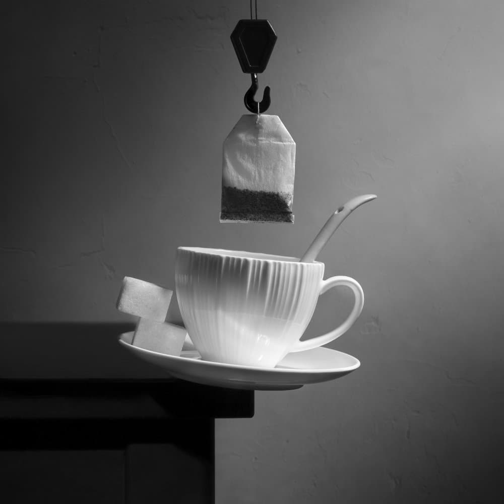 Floating Tea Ritual by Victoria Glinka — canvas wall art