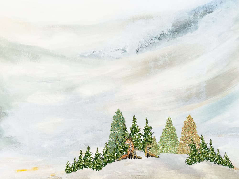 Peaceful Winter Forest by Breanna Megan Studio — canvas wall art