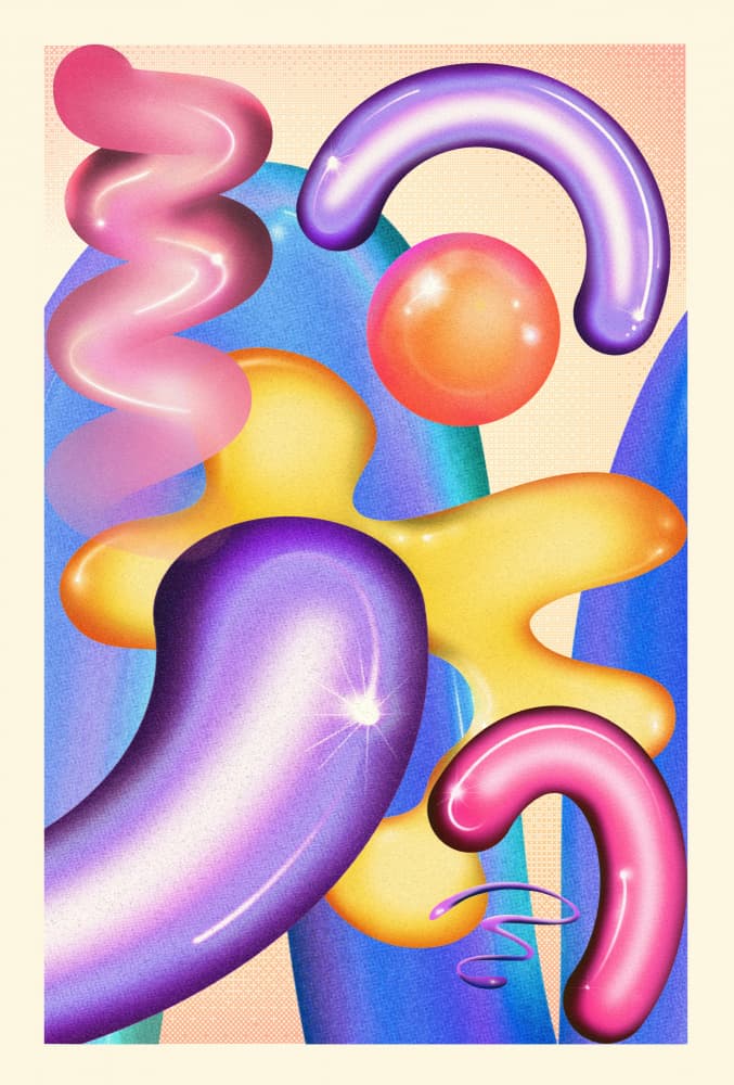 Vibrant Fluid Forms by The Art Concept — canvas wall art