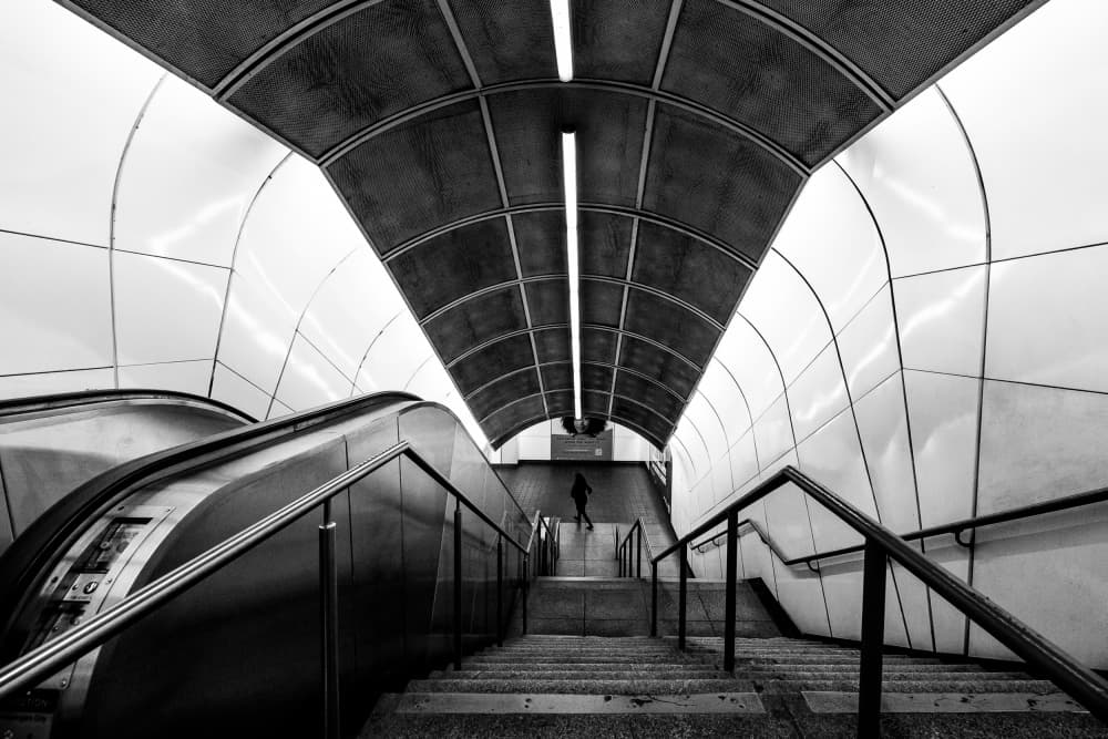 Modern Urban Passage by Michiko Ôtomo — canvas wall art