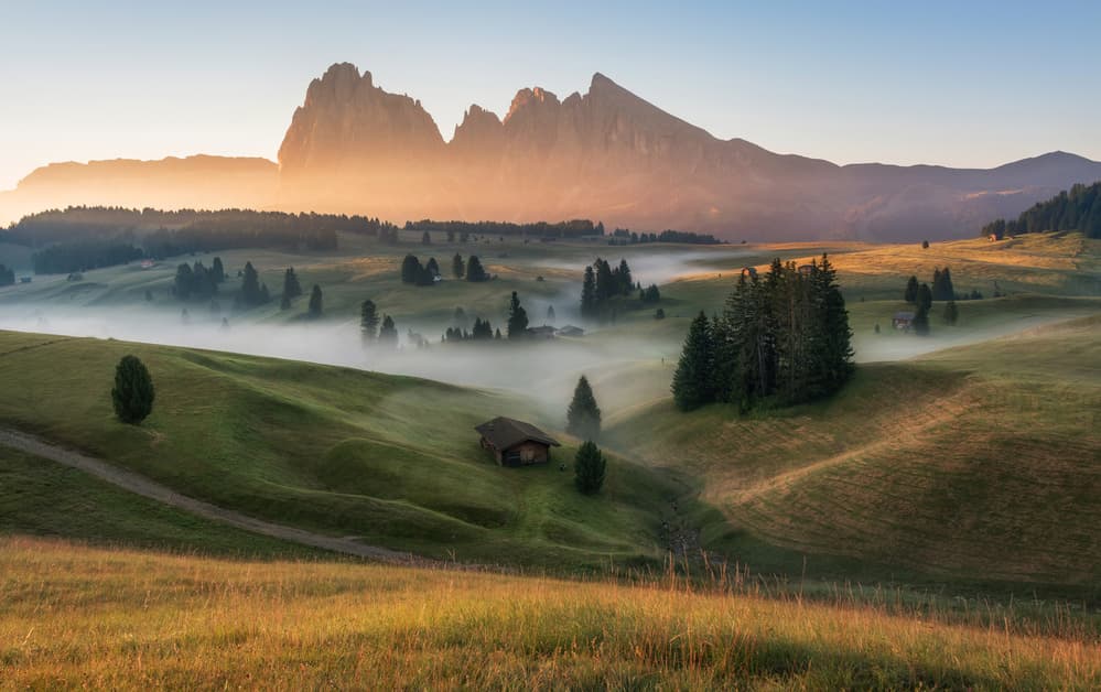 Misty Alpine Morning by Ales Krivec — canvas wall art