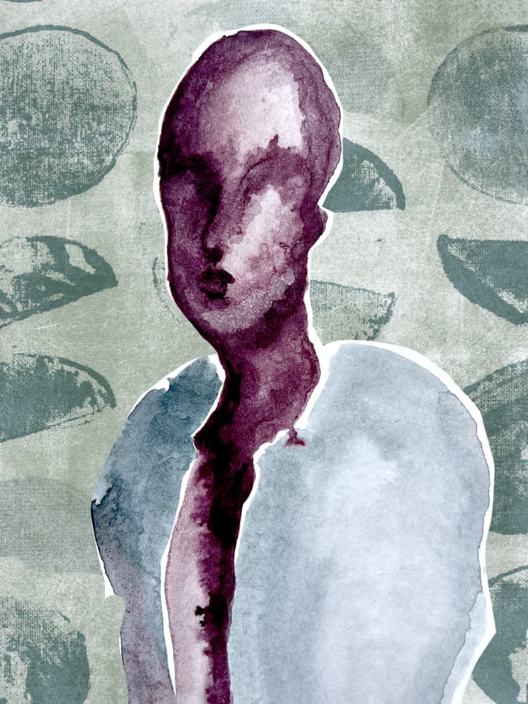 Abstract Person by Christina Misuro — canvas wall art