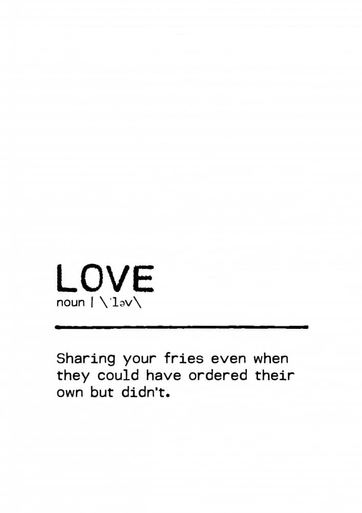Love Defined Funny by Orara Studio — canvas wall art
