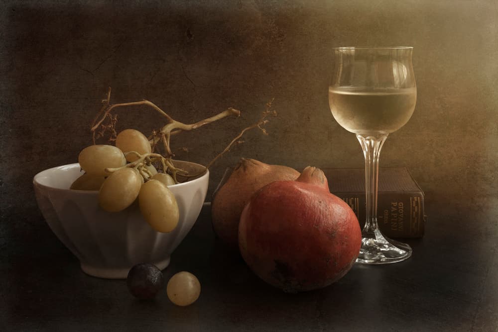 Classic Wine and Fruit by Xavier Garci — canvas wall art