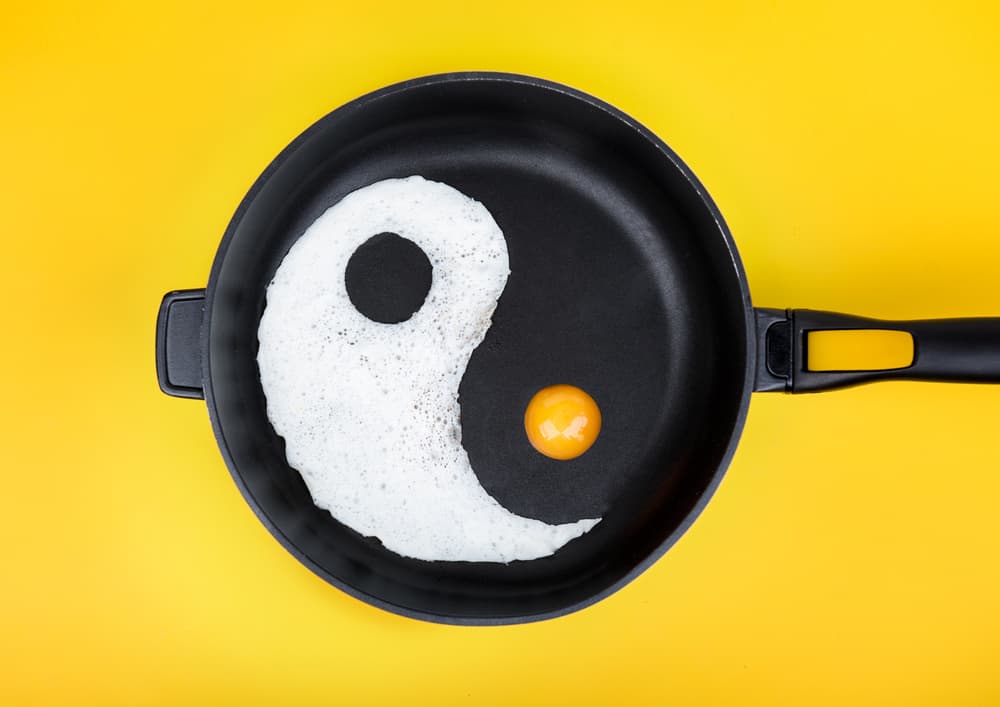 Yin Yang Fried Egg by Štefan Csontos — canvas wall art
