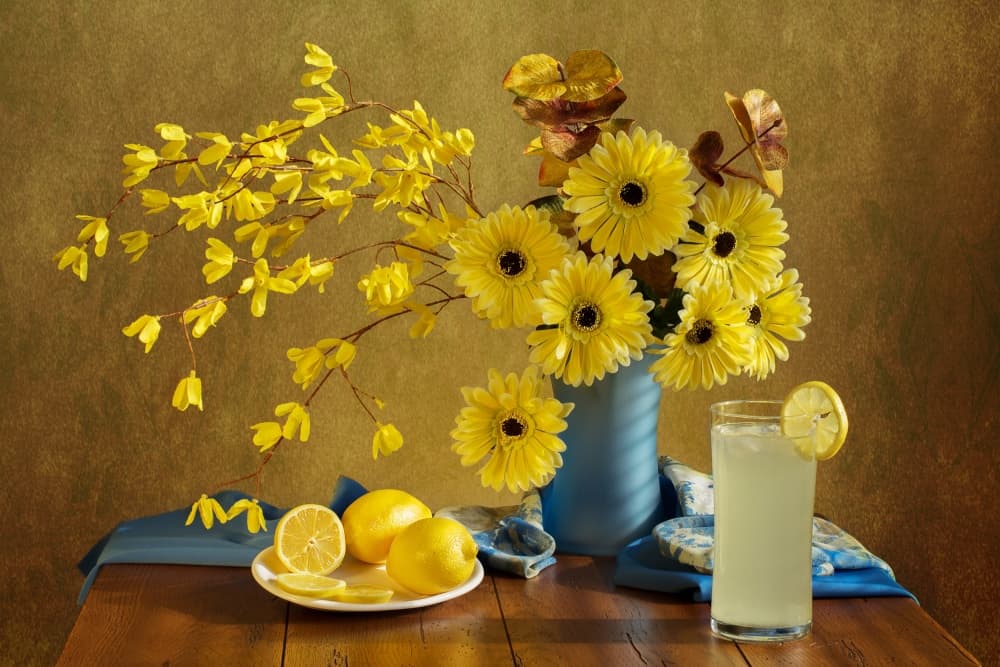 Sunny Floral Still Life by Darlene Hewson — canvas wall art