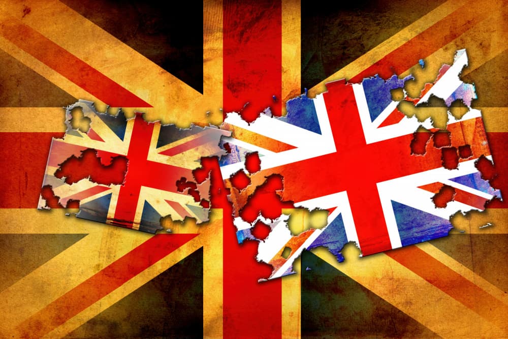 Distressed British Map Flag by Rafal Kulik — canvas wall art
