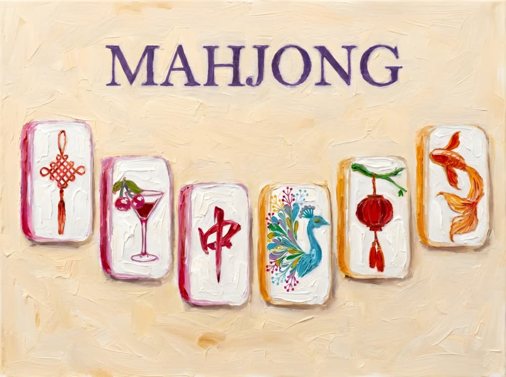 Vibrant Mahjong Tiles by HUGO — canvas wall art