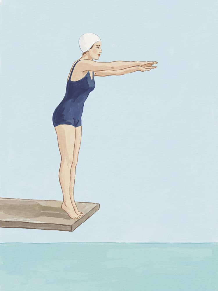 Classic Swim Moment by Andreas Magnusson — canvas wall art