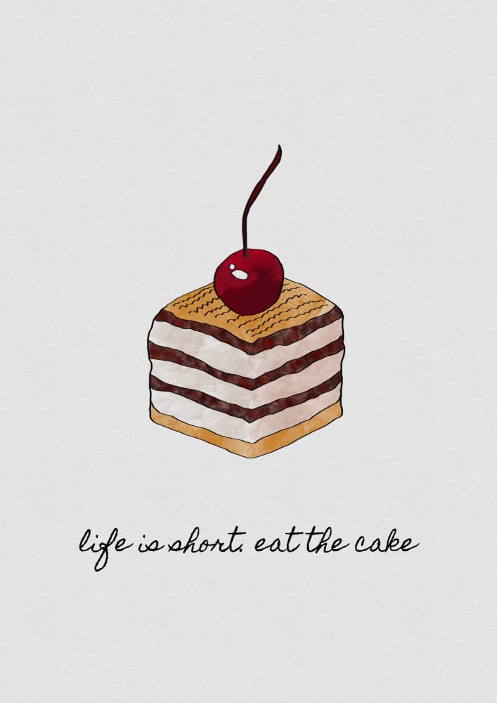 Life Is Short Cake by Orara Studio — canvas wall art