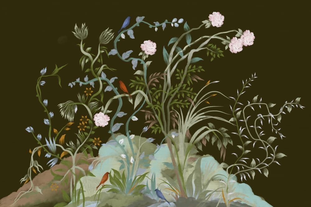Vibrant Botanical Garden by Josie George — canvas wall art