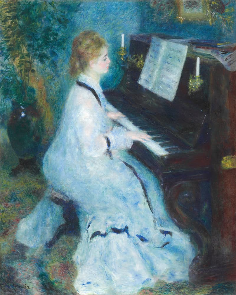 Woman At the Piano by Pierre Auguste Renoir — canvas wall art