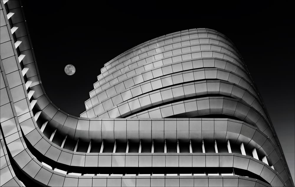 Moonlit Modern Curves by Henk van Maastricht — canvas wall art