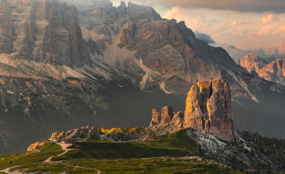 Golden Hour Dolomites by Stefan Hogea — canvas wall art