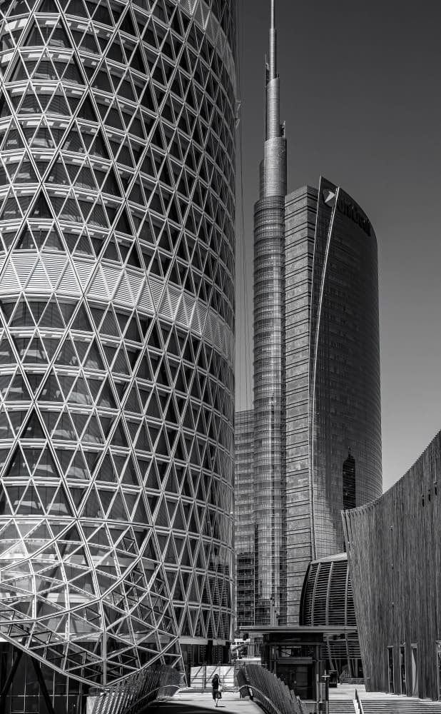 Geometric Urban Towers by Marco Tagliarino — canvas wall art