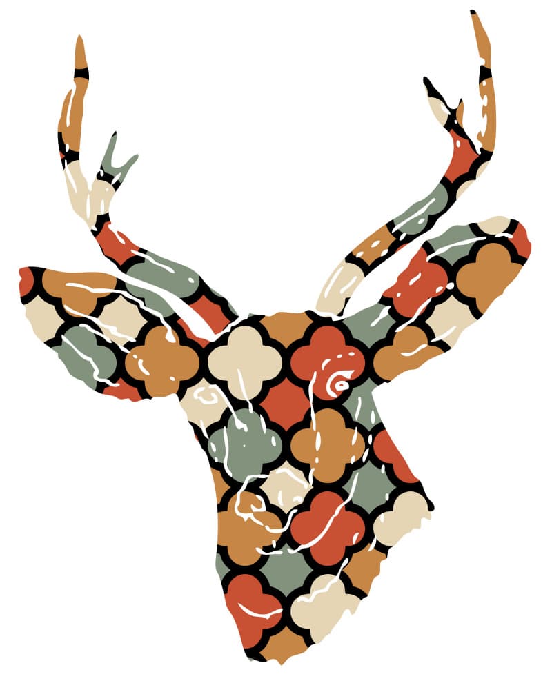 Rustic Quatrefoil Deer by Emiliano Deificus — canvas wall art