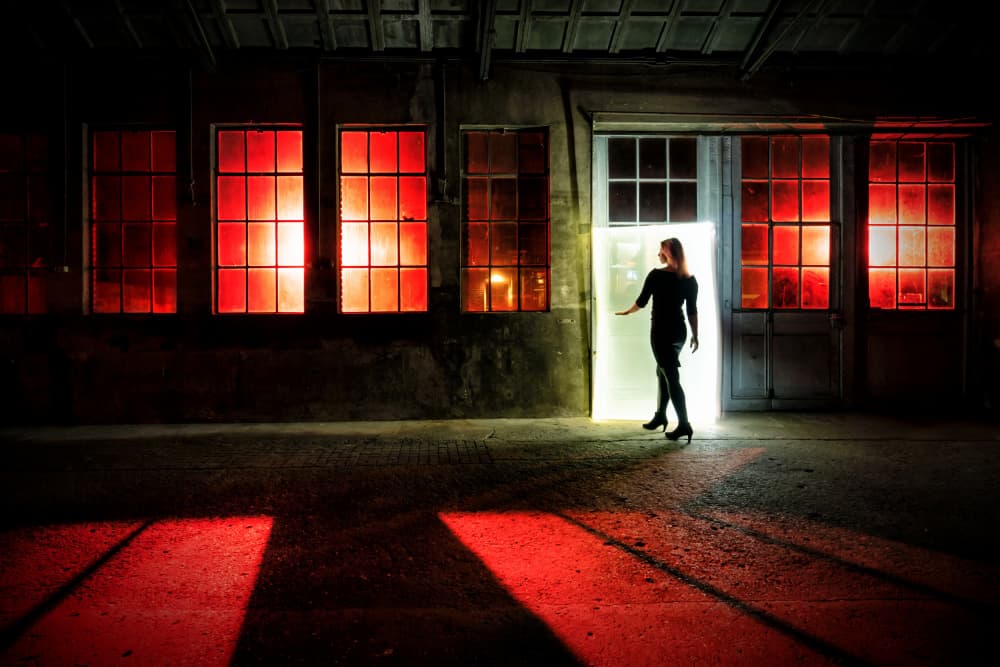 Lightpainting in old forge by Liesbeth van Asselt — canvas wall art