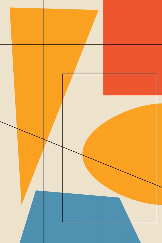 Abstract Geometric Forms by Oju Design — canvas wall art