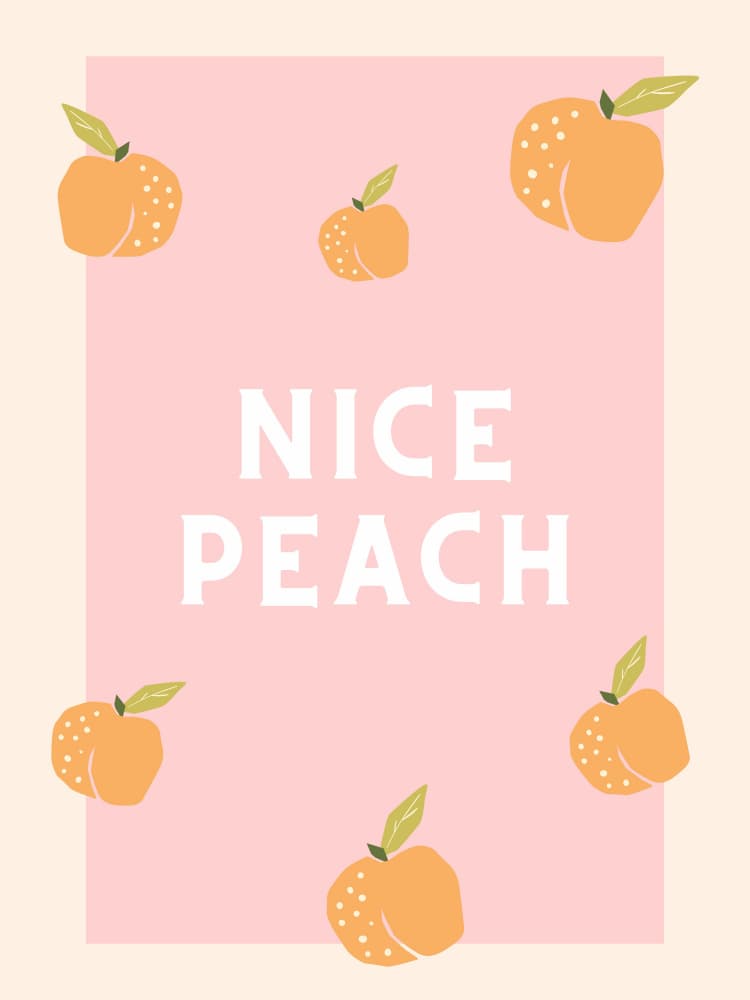 Cute Pink Peaches by Ohkimiko — canvas wall art