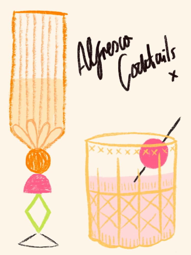 Alfresco Cocktail Illustrations by Aislinn Simmonds — canvas wall art