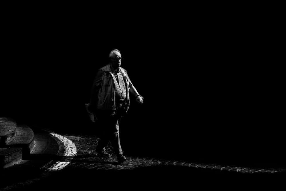 Old Man Walking by Antonio Grambone — canvas wall art