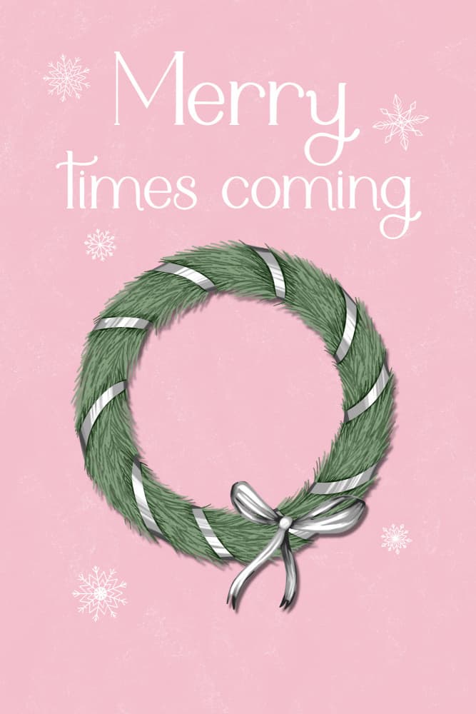 Merry Times Wreath by EMELIEmaria — canvas wall art
