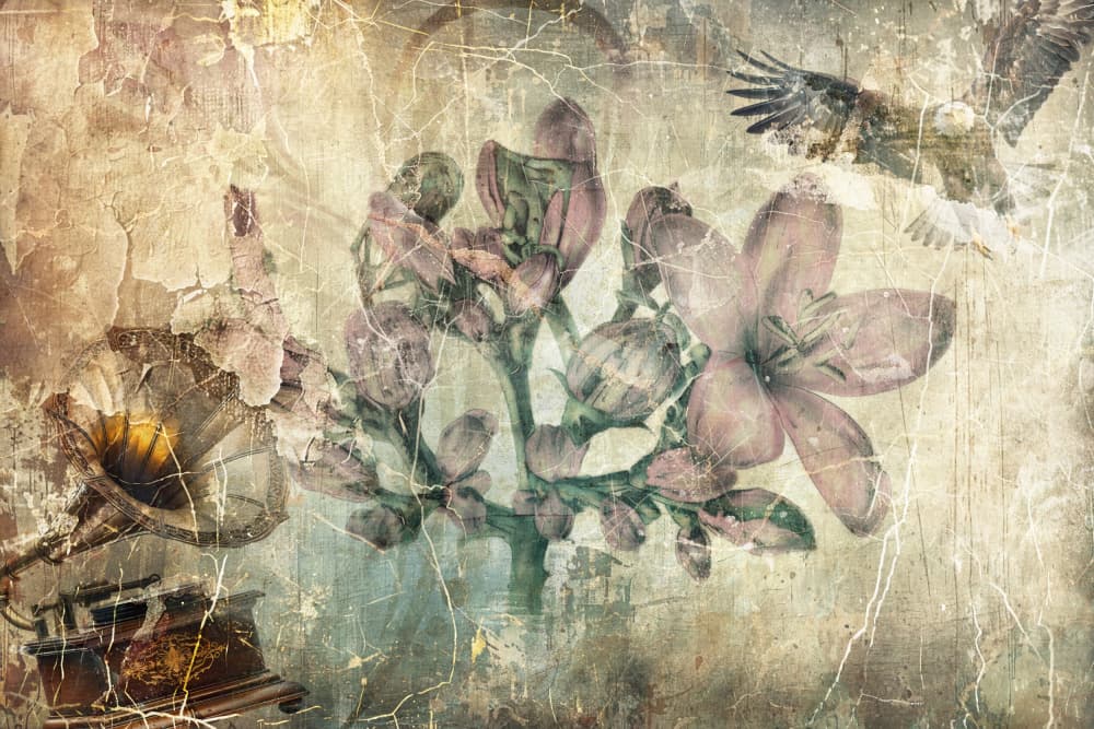 Faded Floral Serenade by Rafal Kulik — canvas wall art