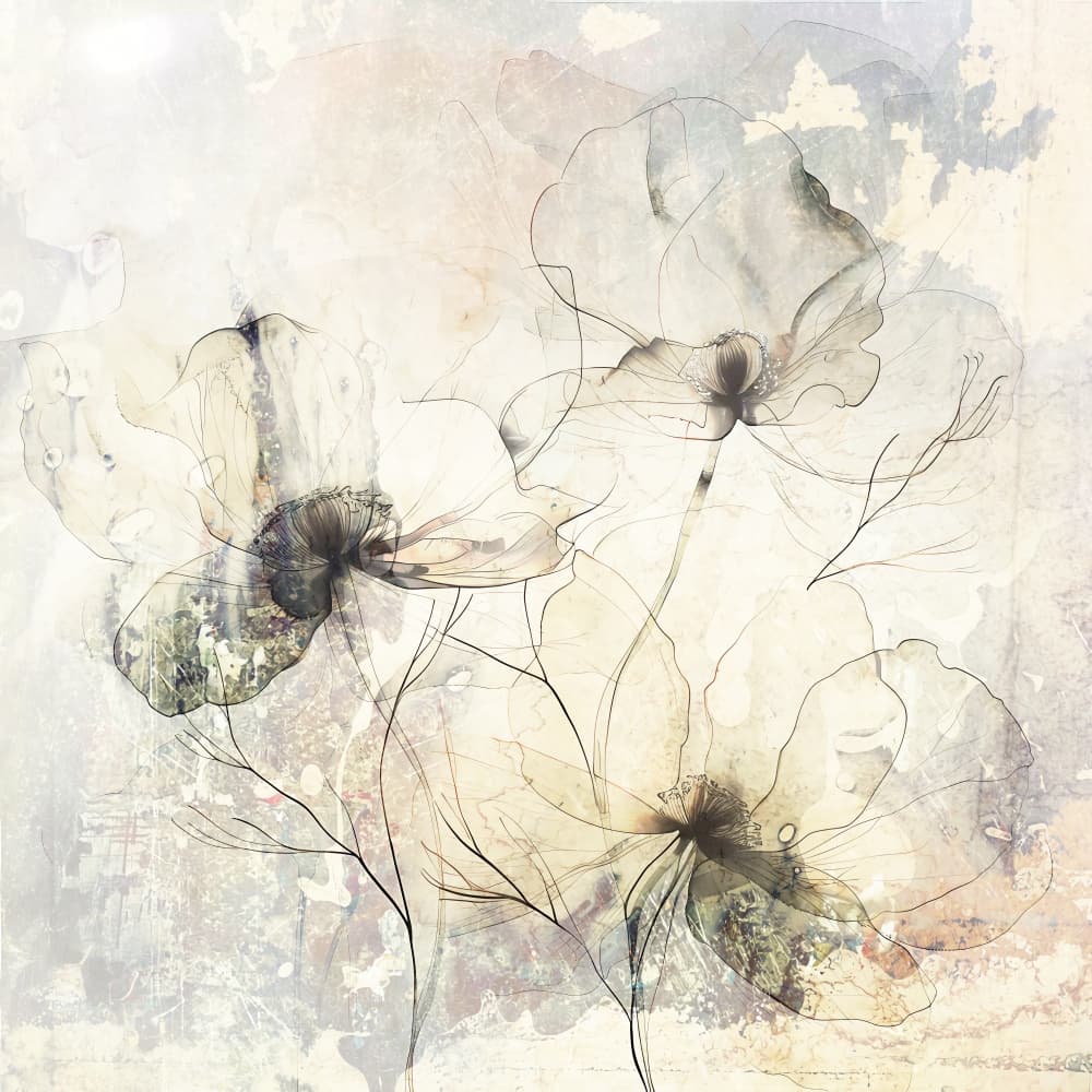 Ethereal Floral Whispers by Rafal Kulik — canvas wall art