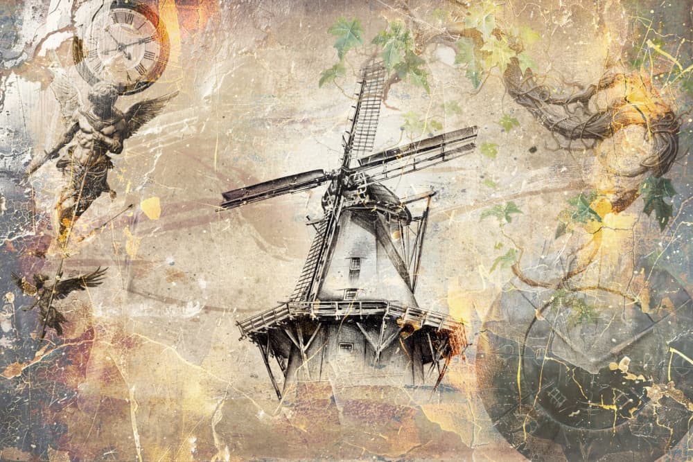 Windmill of Time by Rafal Kulik — canvas wall art