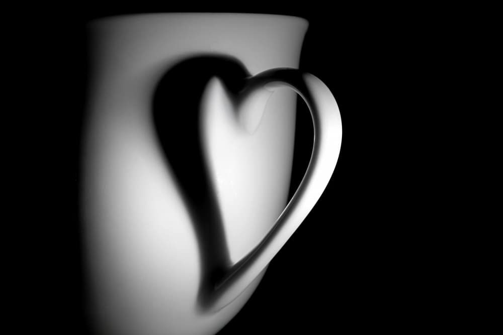 Love Mug Shadow by Ute Jackisch — canvas wall art