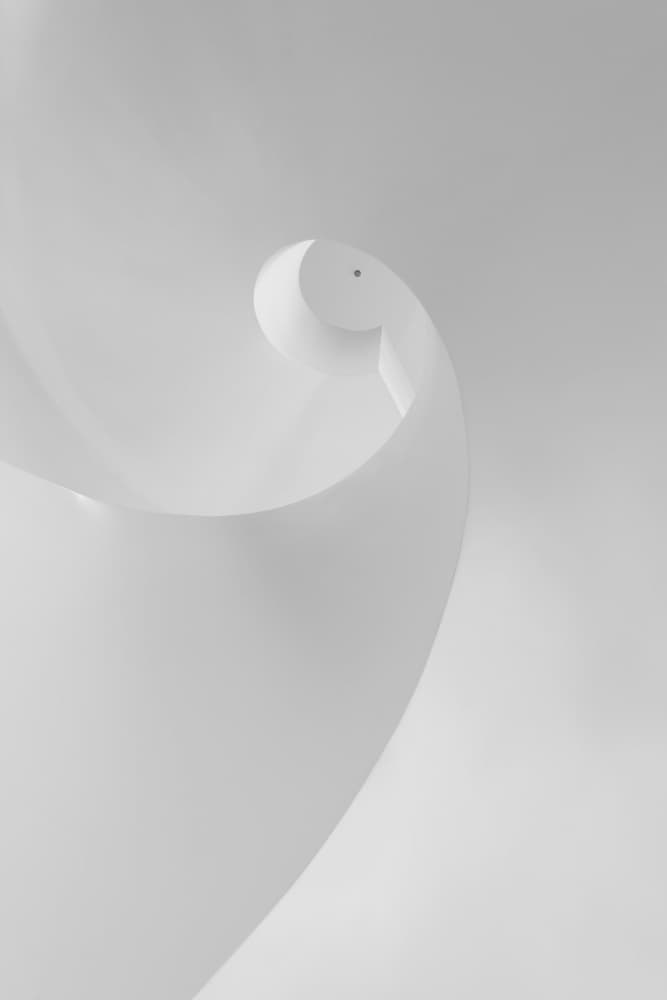 Elegant White Curves by konglingming — canvas wall art