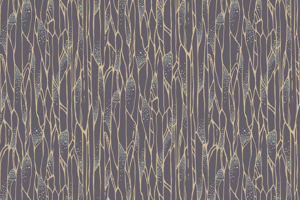 Dark Glimmering Organic Lines by Aia Ueno — canvas wall art
