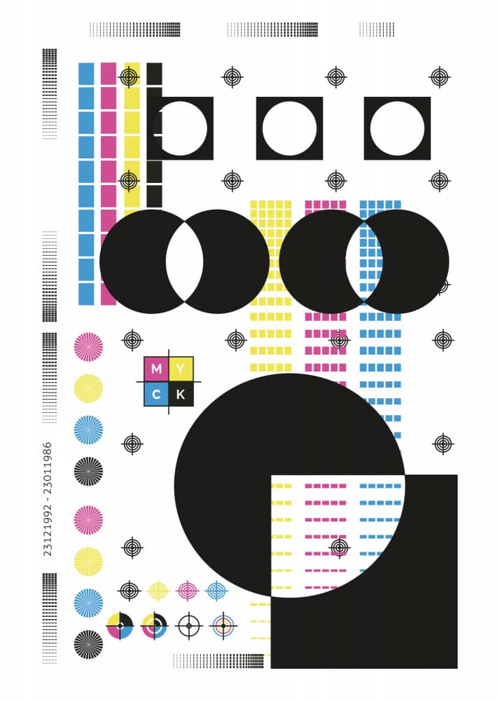 CMYK Test Pattern by SERGIO ORTIZ — canvas wall art