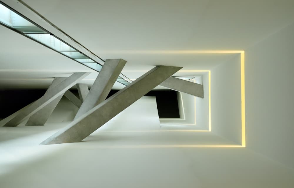 Glowing Geometric Passage by Izidor Gasperlin — canvas wall art